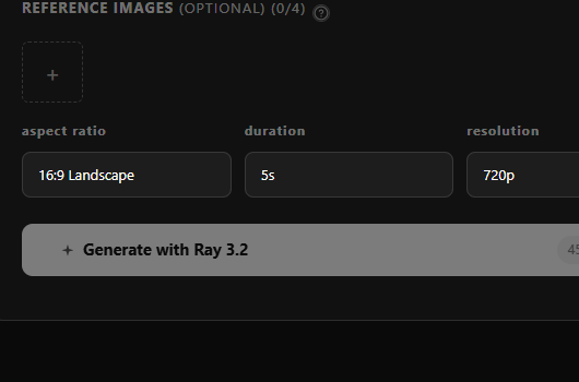 Ray 3.2 — Set Resolution and Duration